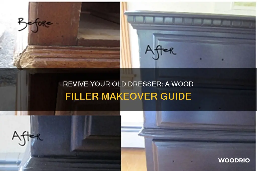 how to repurpose an old dresser with wood filler