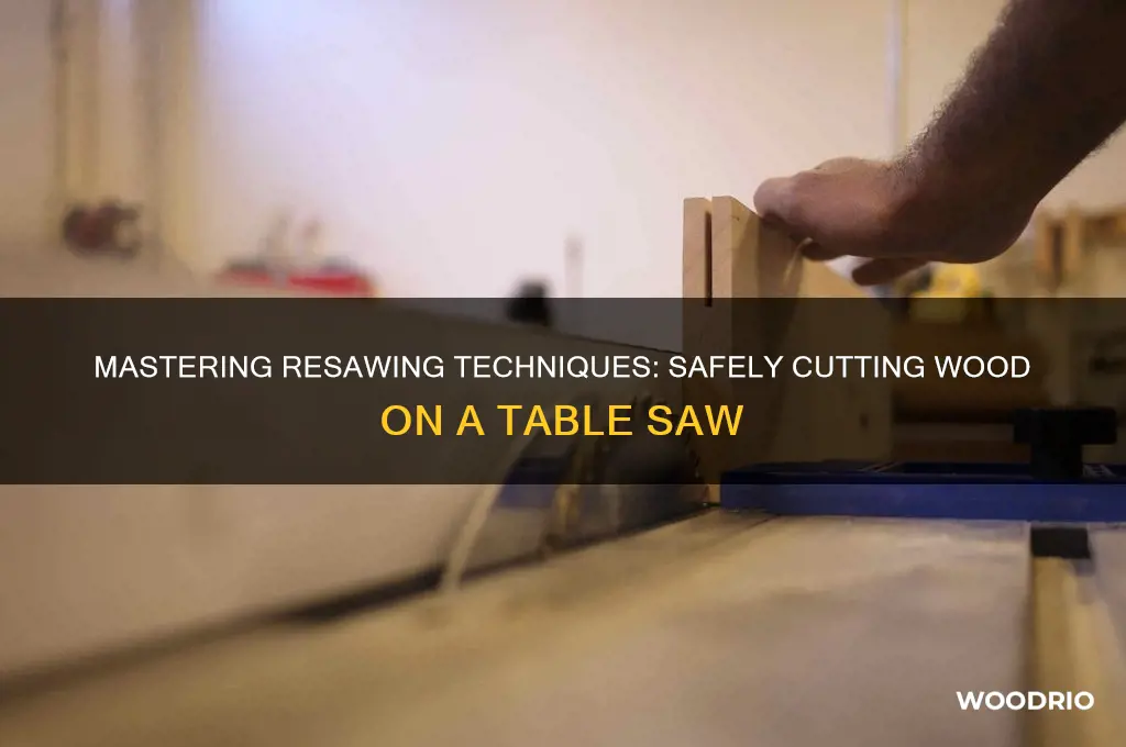 how to resaw wood on a table saw