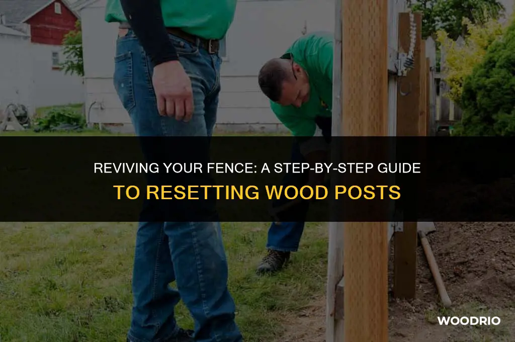 how to reset a wood fence post