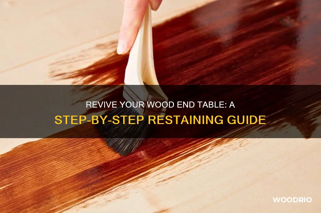 how to restain a wood end table