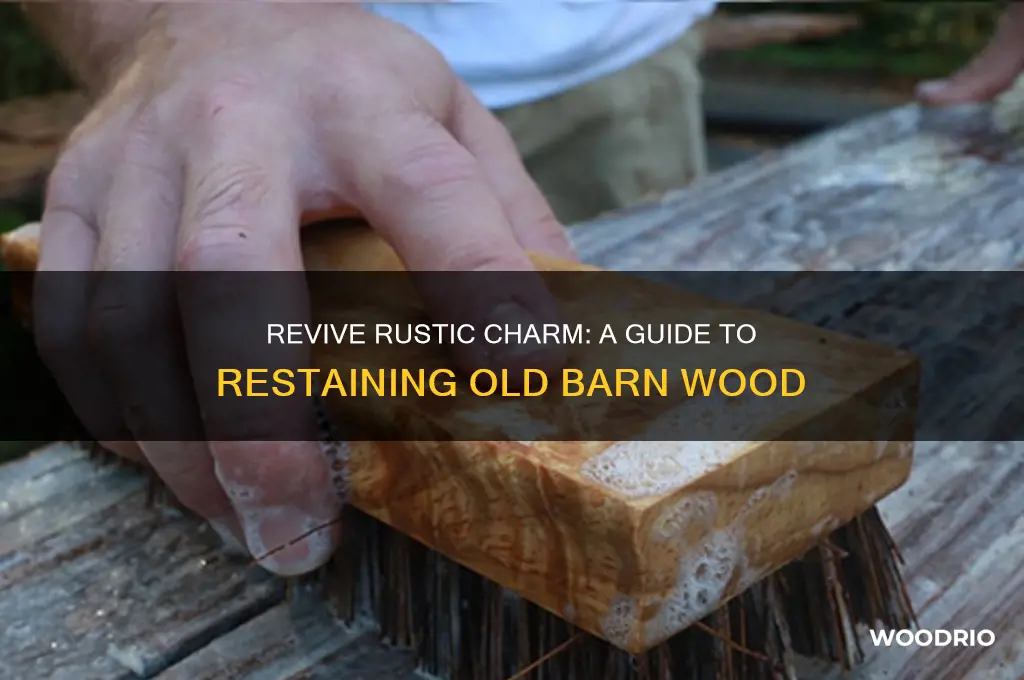how to restain old barn wood
