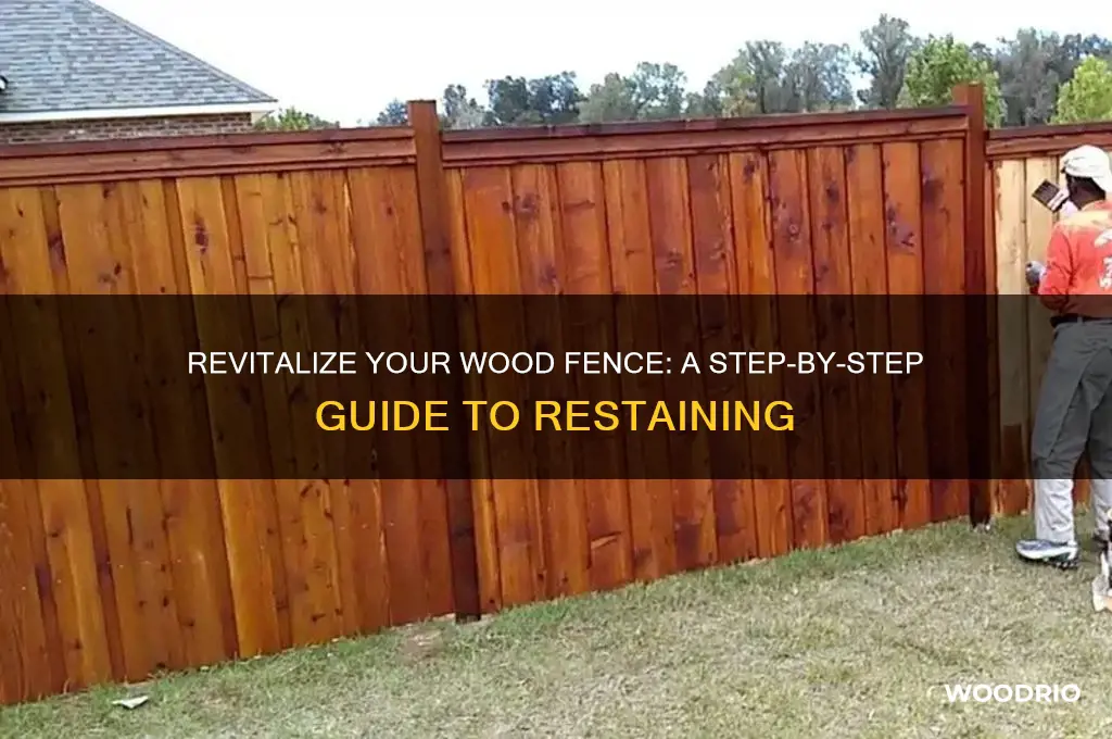 how to restain wood fence
