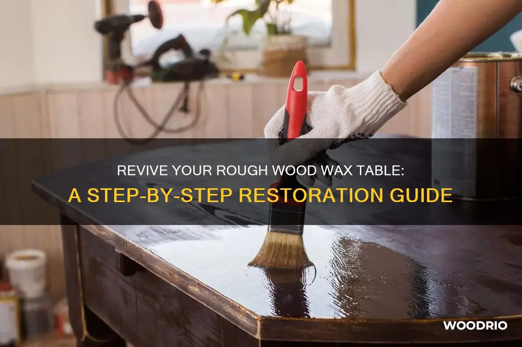 how to restore a rough wood wax table