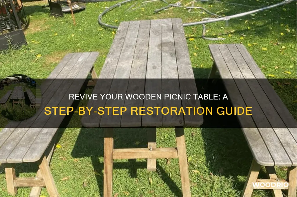 how to restore a wooden picnic table