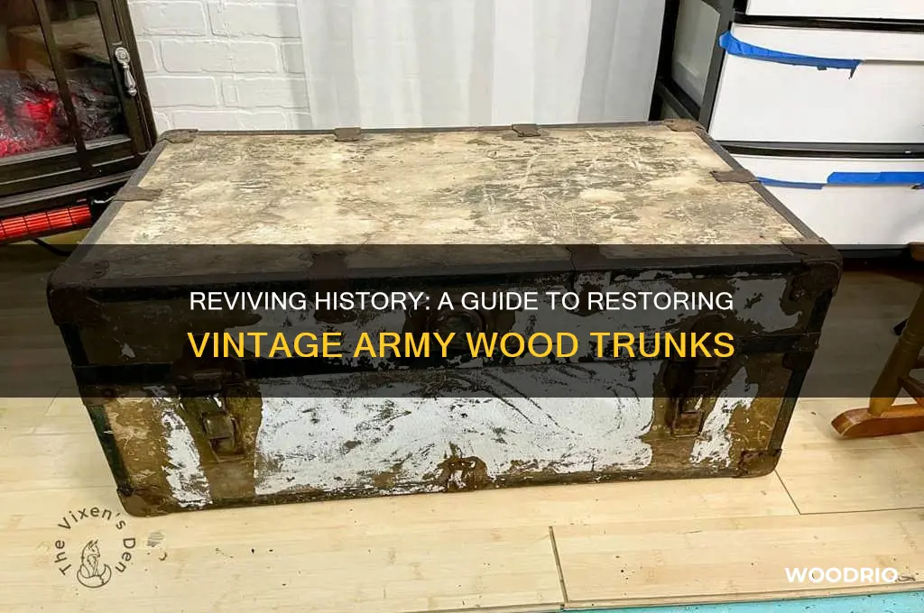 how to restore an old army wood trnk