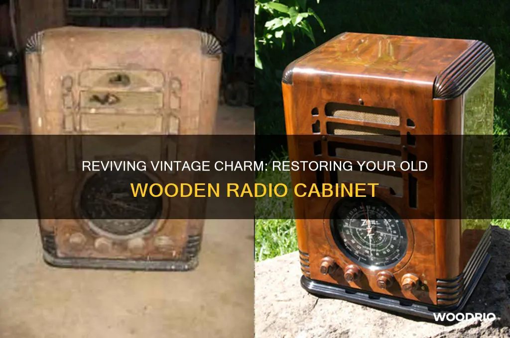 how to restore an old wooden radio cabinet