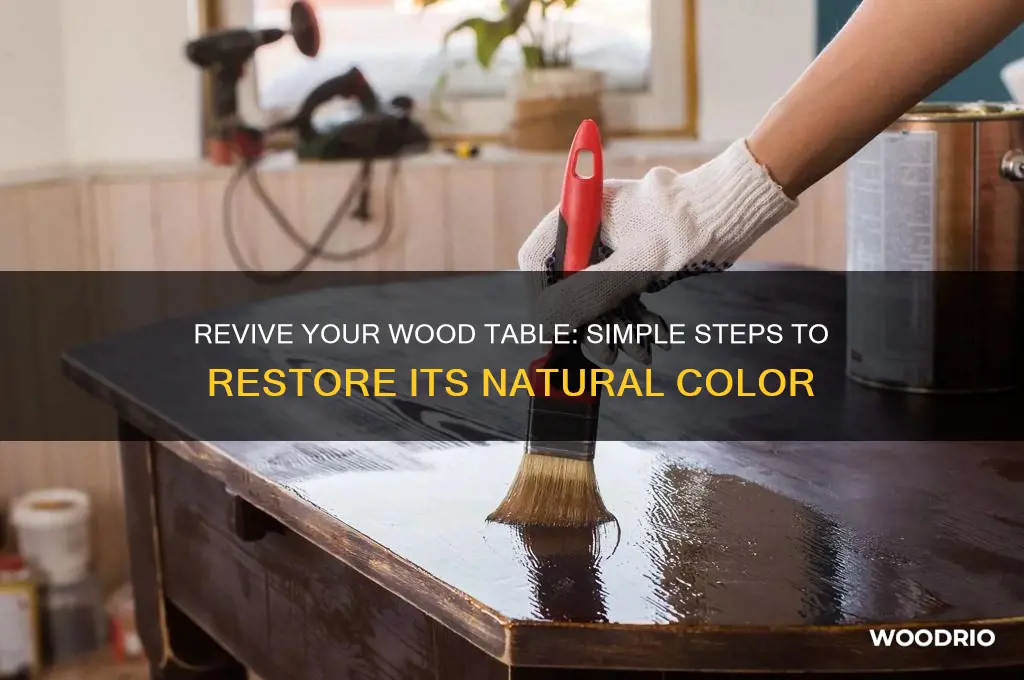 how to restore color on wood tables