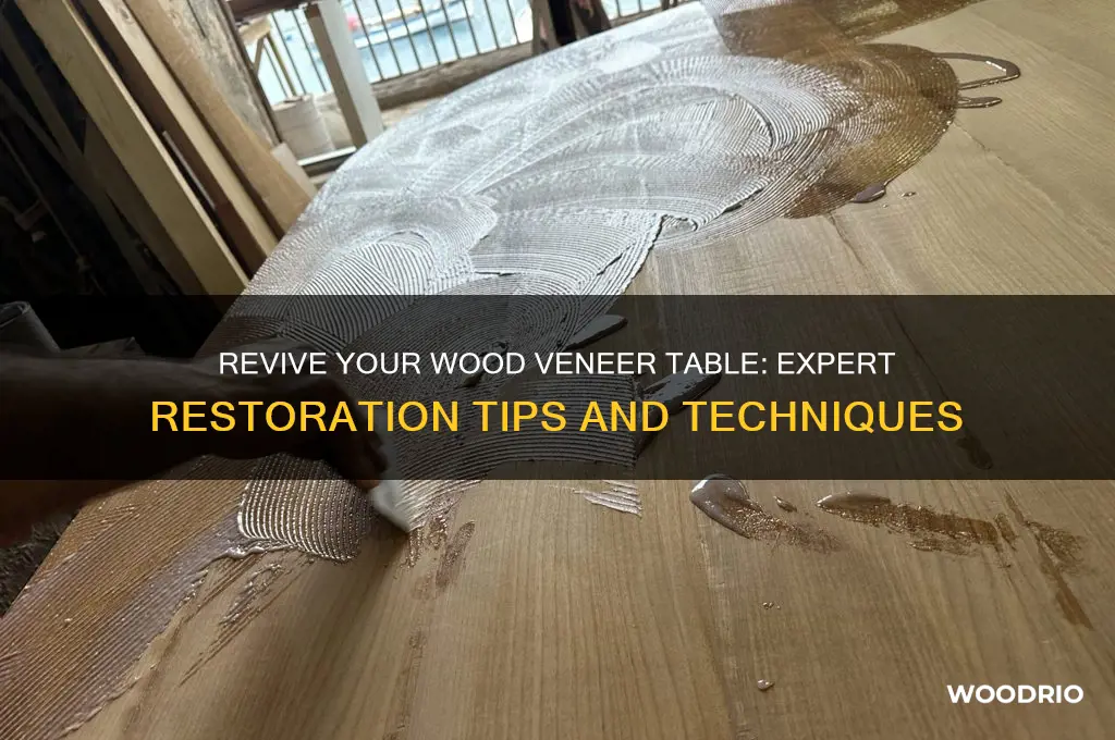 how to restore wood veneer table