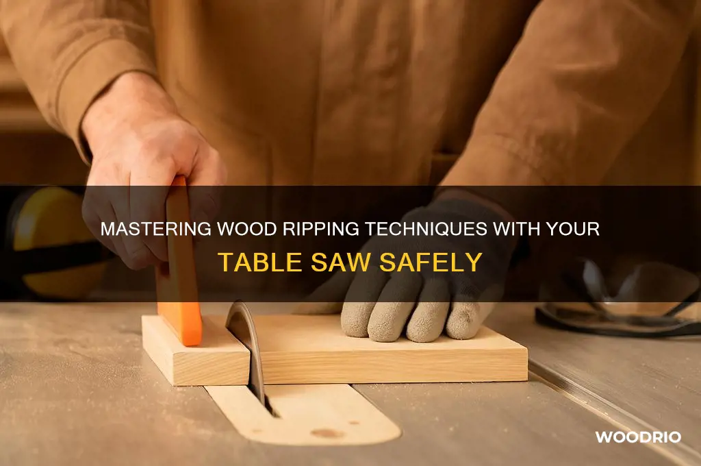 how to rip wood table saw