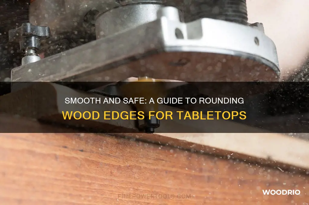 how to round a wood edge for a table top