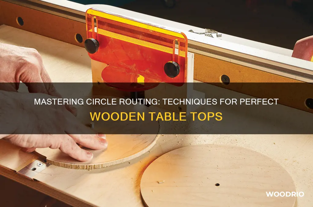 how to rout a circle in a wooden table top