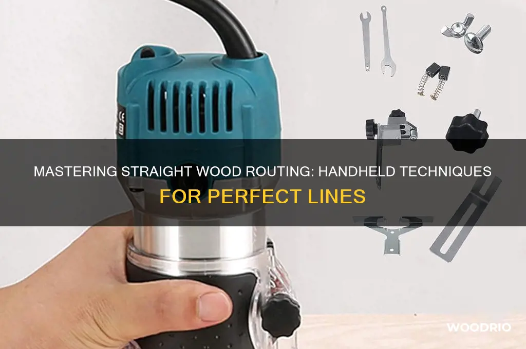 how to route wood straight line without table