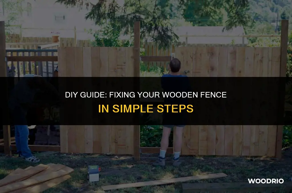 how to rrpair a broken wood fence