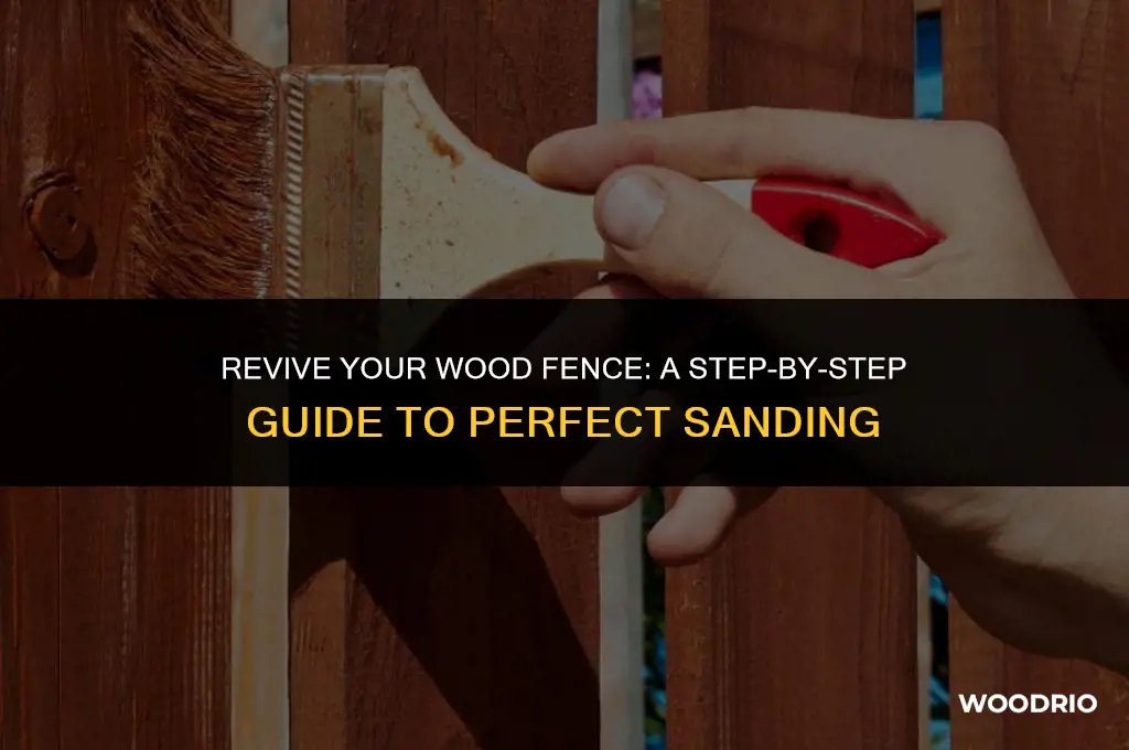 how to sand a wood fence