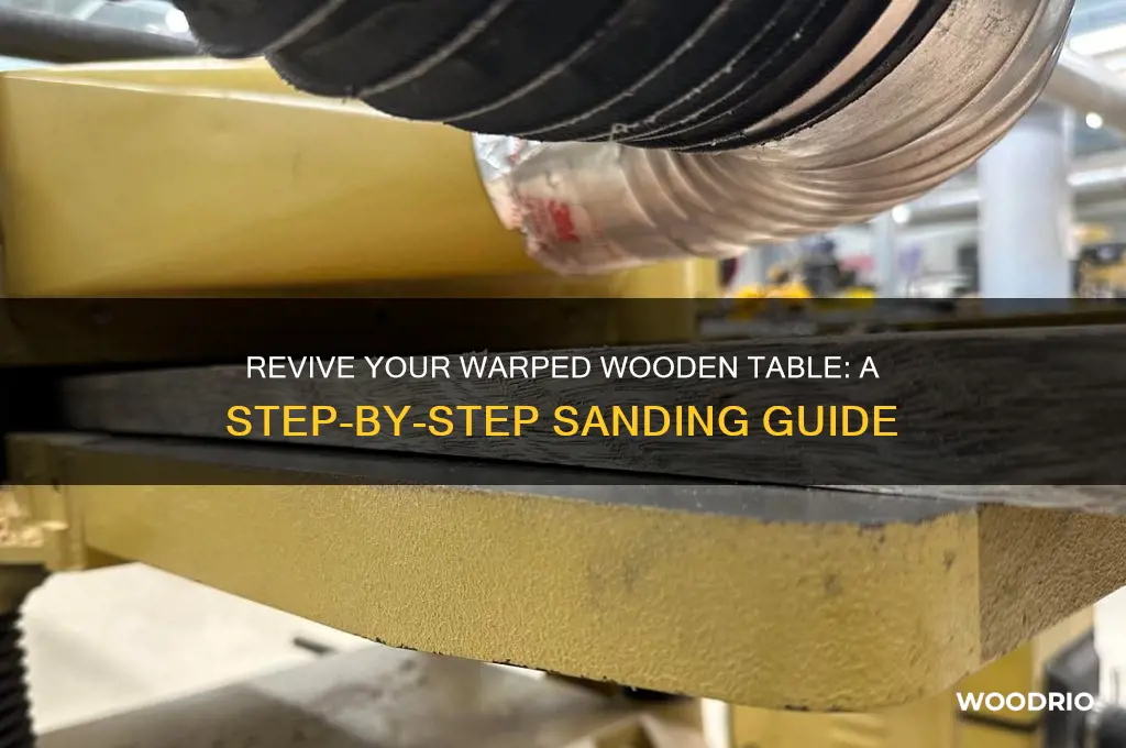 how to sand an old warped wooden table