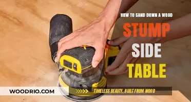 Sanding a Wood Stump Side Table: DIY Refinishing Guide