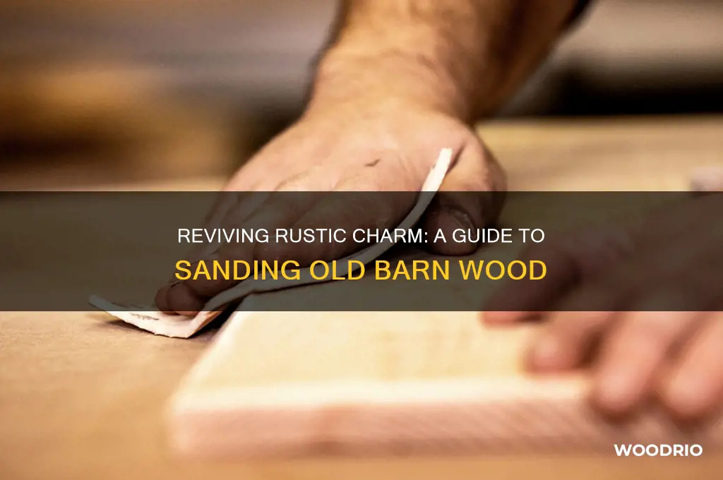 how to sand old barn wood