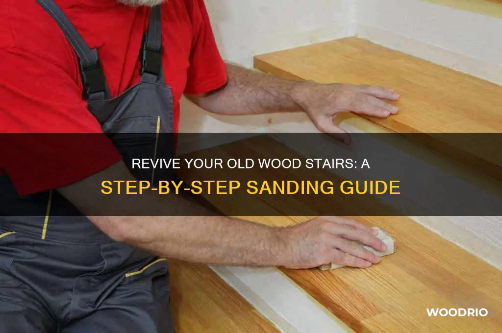 how to sand old wood stairs
