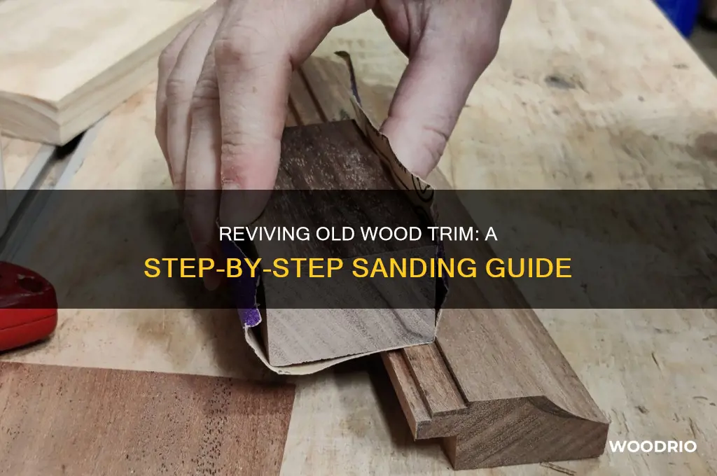 how to sand old wood trim