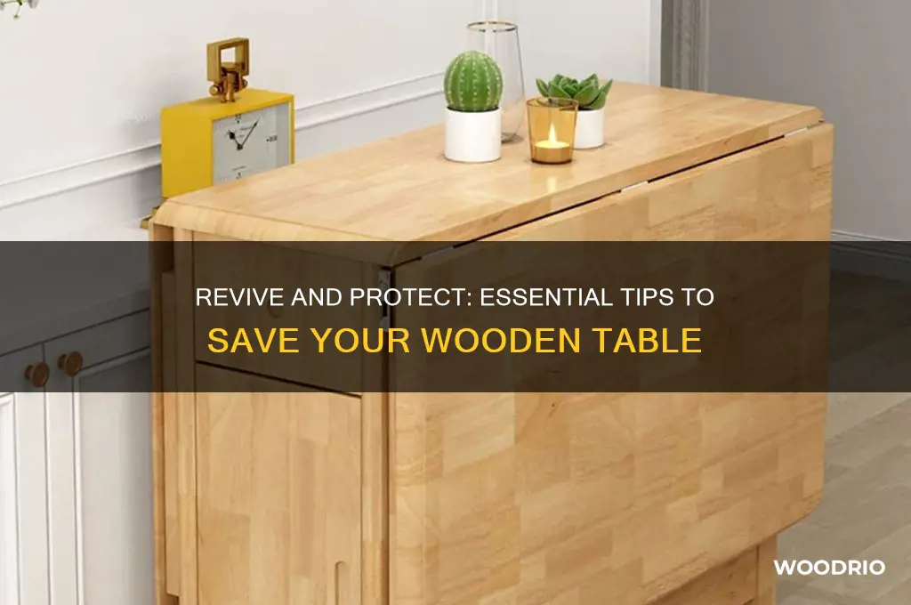how to save wooden table