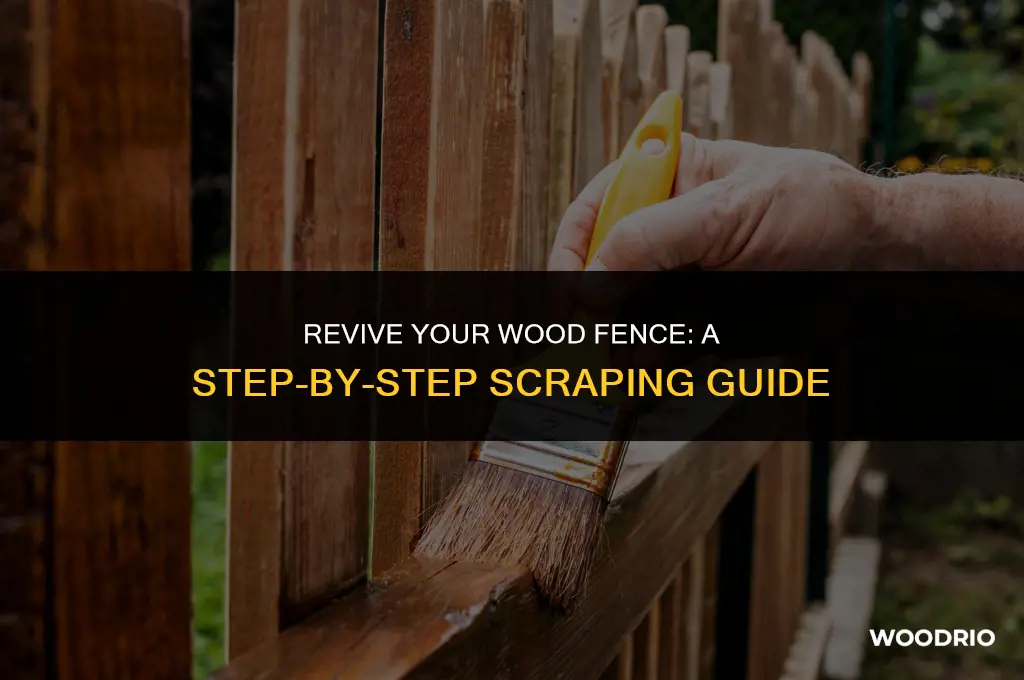 how to scrape a wood fence