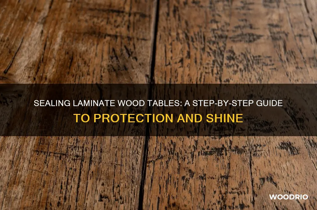 how to seal a laminate wood table