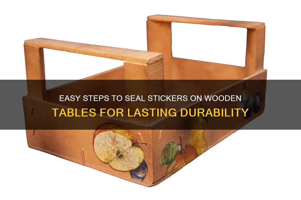 how to seal a sticker on wooden table