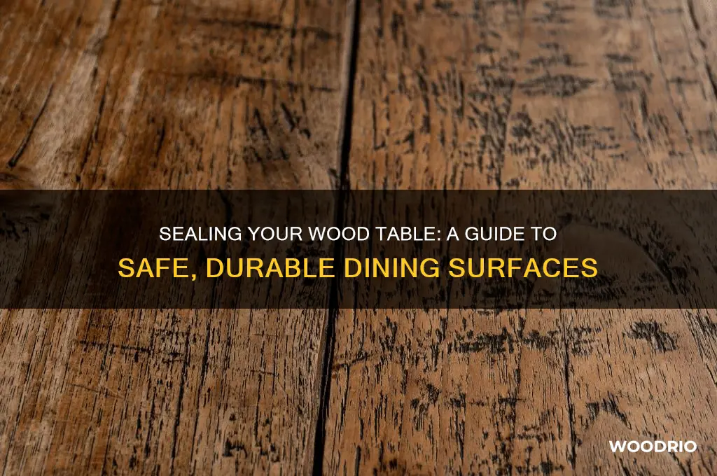 how to seal a wood table for eating