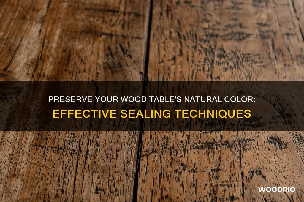 how to seal a wood table without changing color