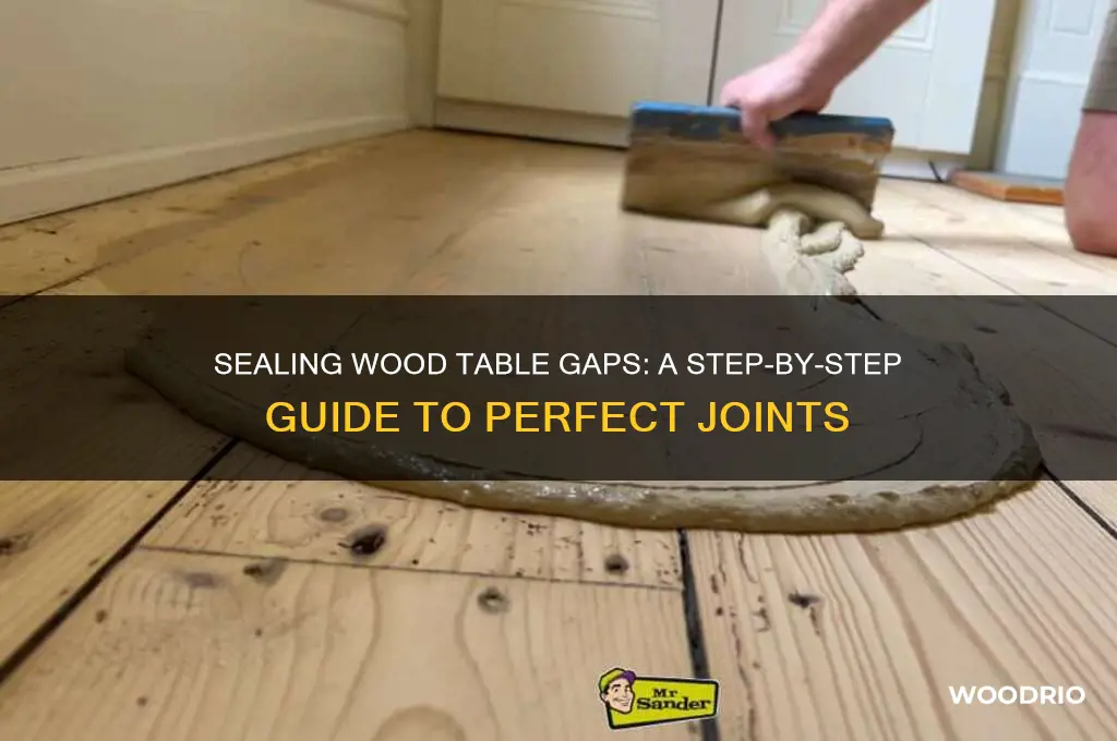 how to seal in between wood boards on a table