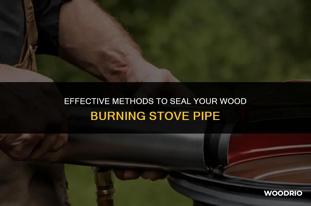 how to seal wood burning stove pipe