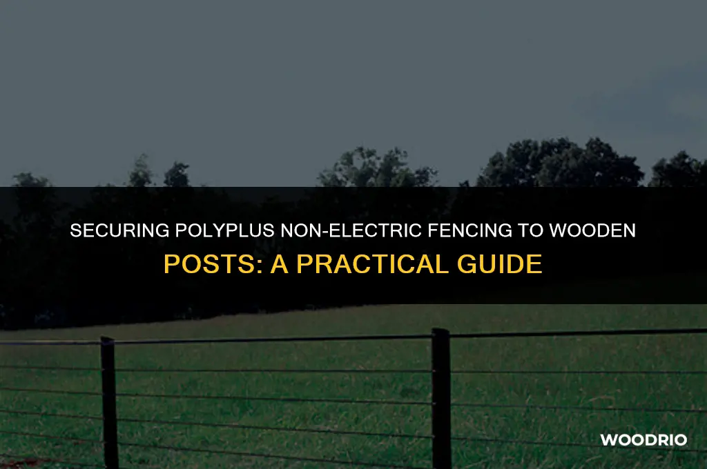 how to secure polyplus non electric fencing to wooden posts