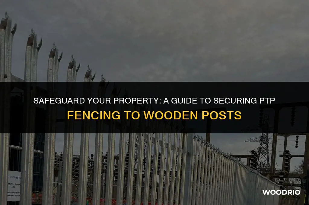 how to secure ptp fencing to wooden posts