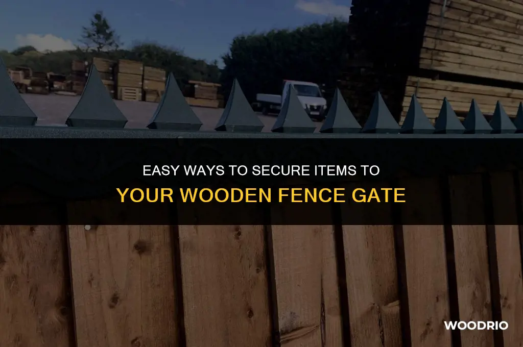 how to secure something to a wooden fence gate