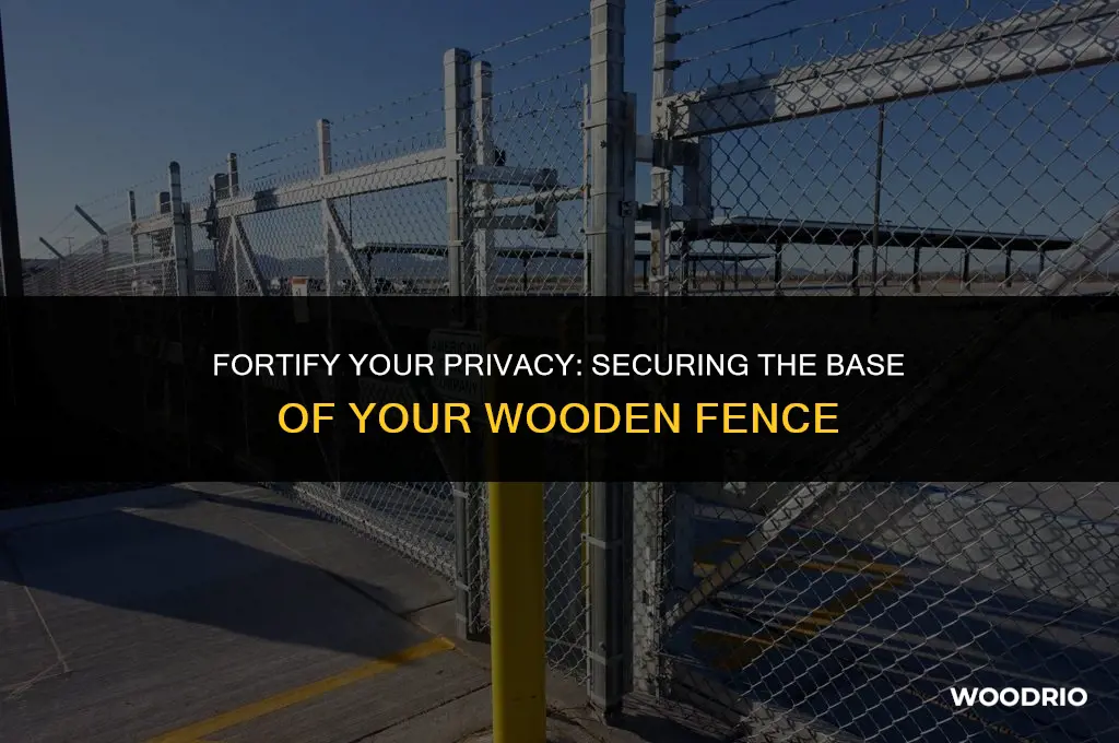 how to secure the bottom of a wooden fence