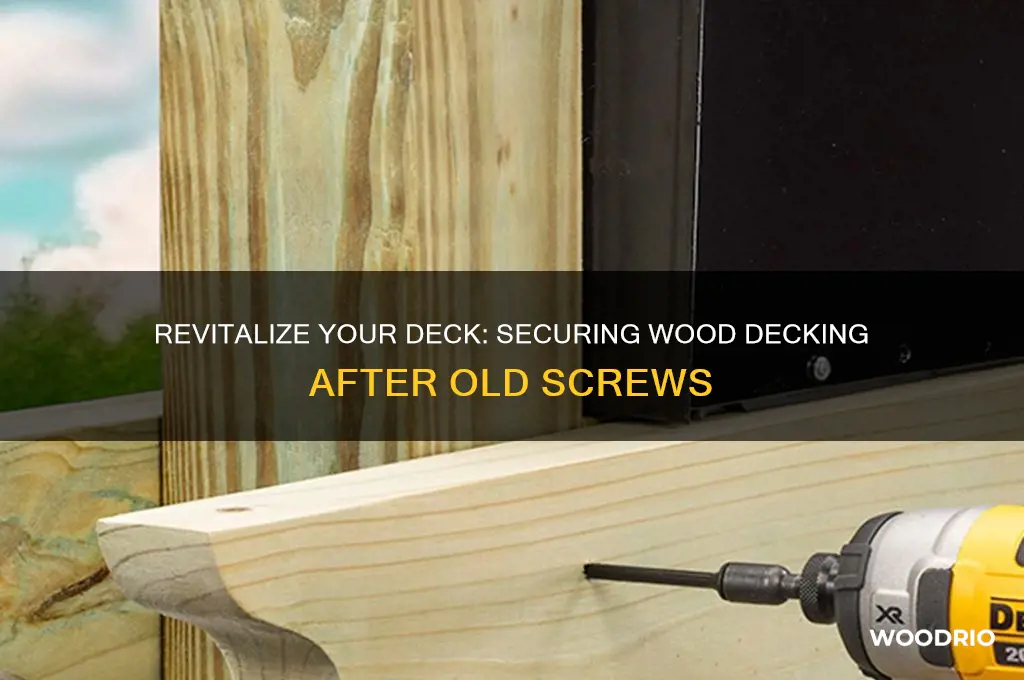 how to secure wood decking after old screws
