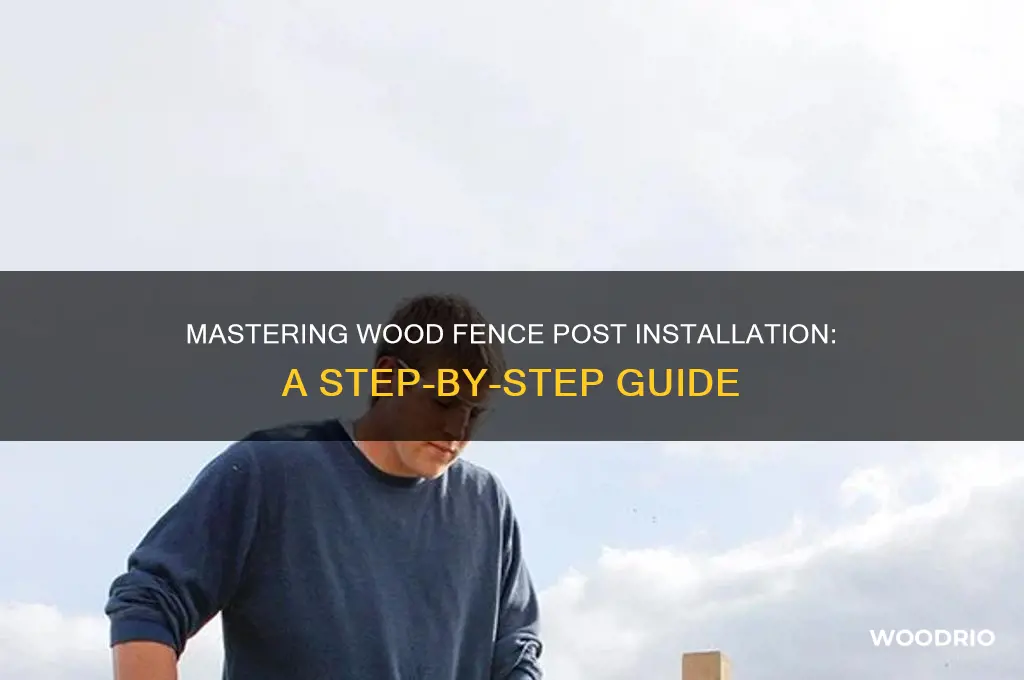 how to set a wood fence post