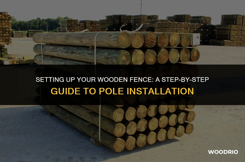 how to set poles for a wooden fence
