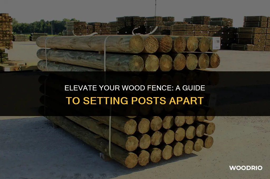 how to set post apart on wood fence