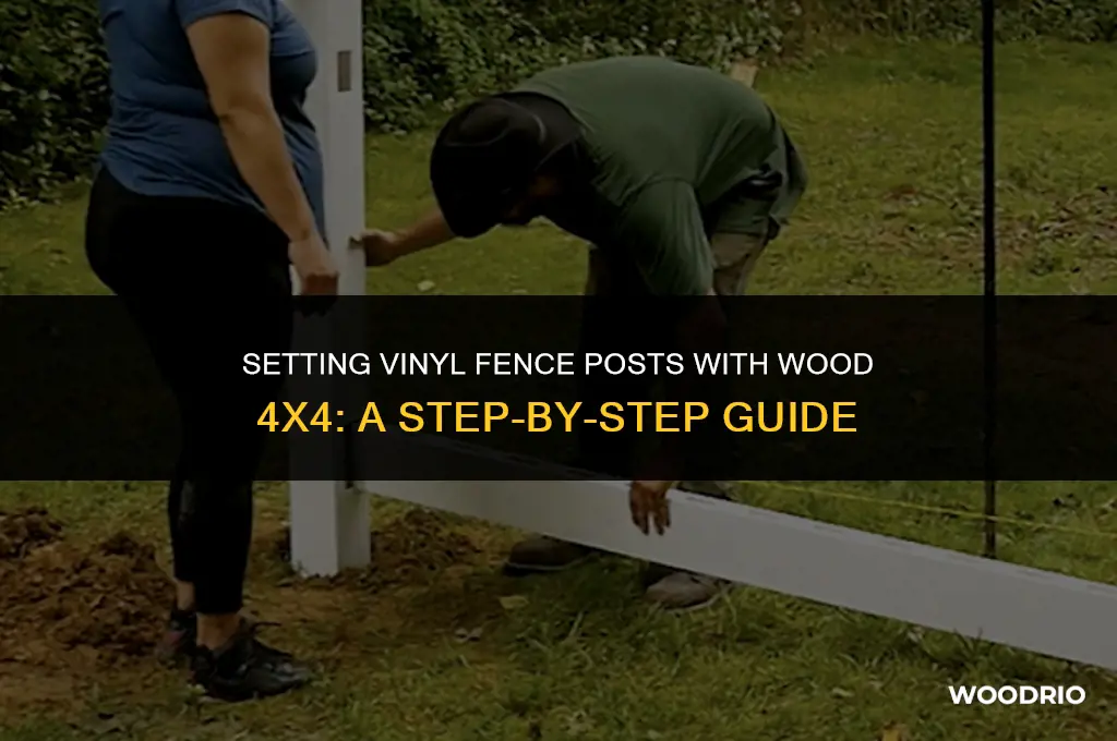 how to set vinyl fence posts with wood 4 4