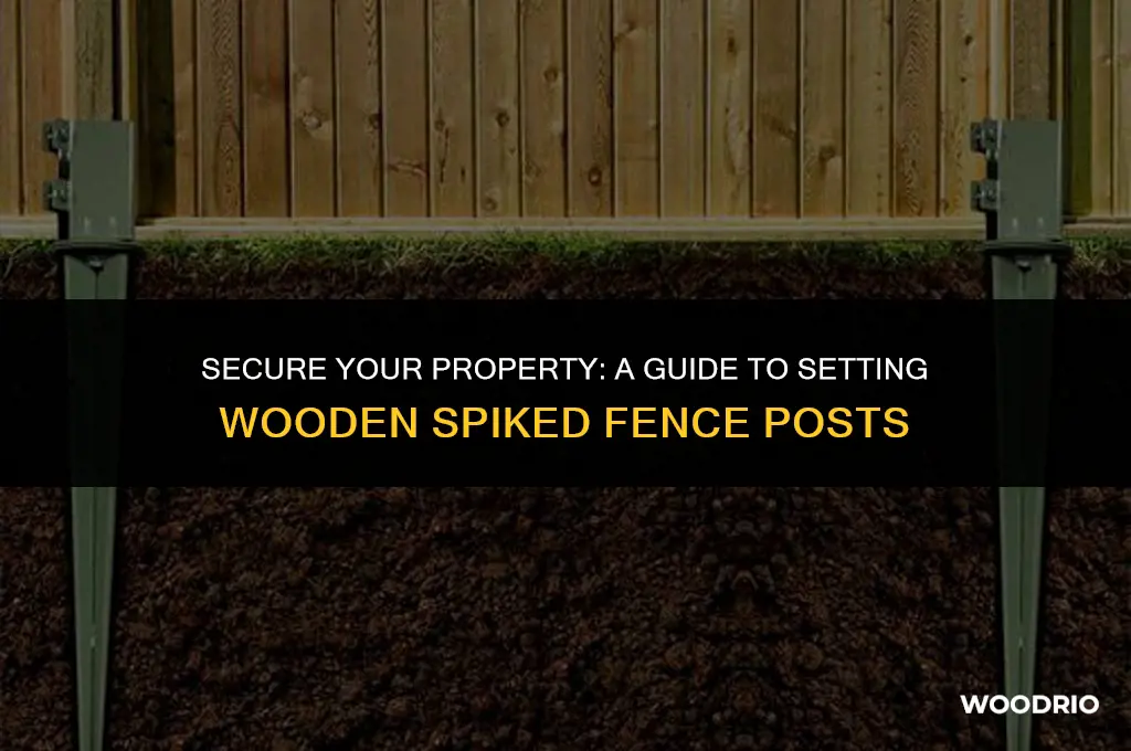 how to set wooden spiked fence posts