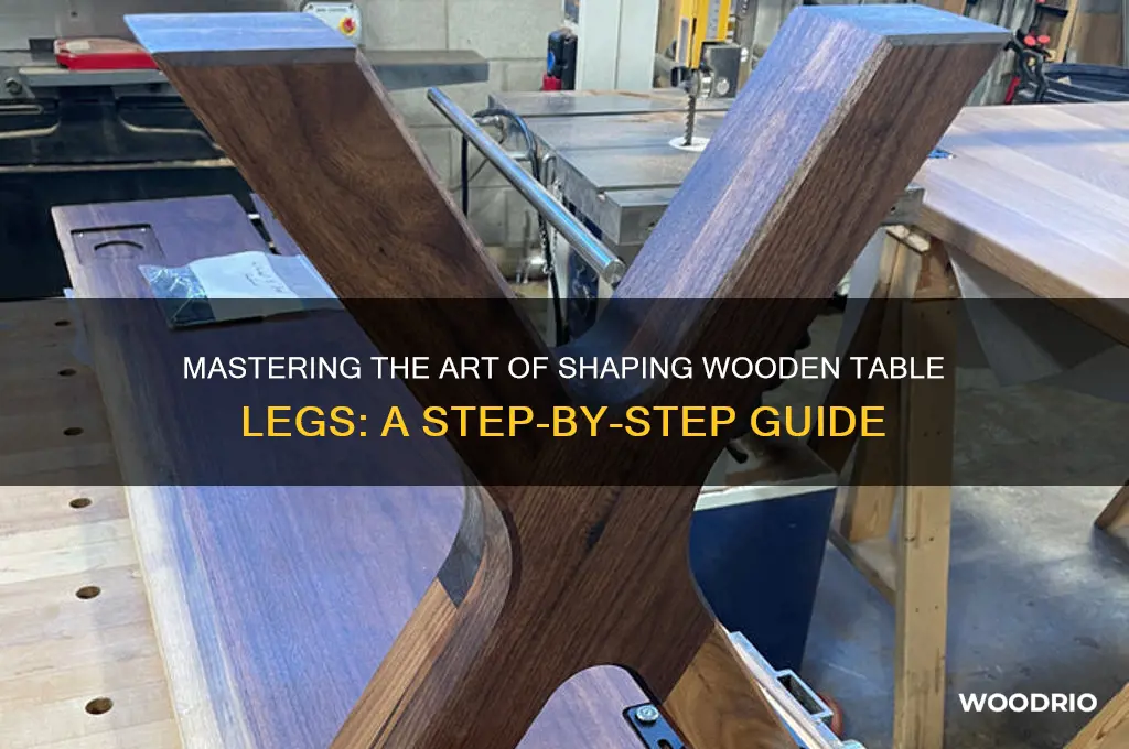 how to shape wooden table legs