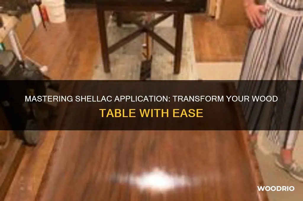 how to shellac wood table