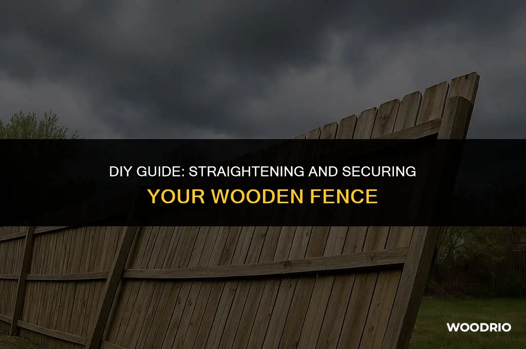 how to shore up a leaning wooden fence