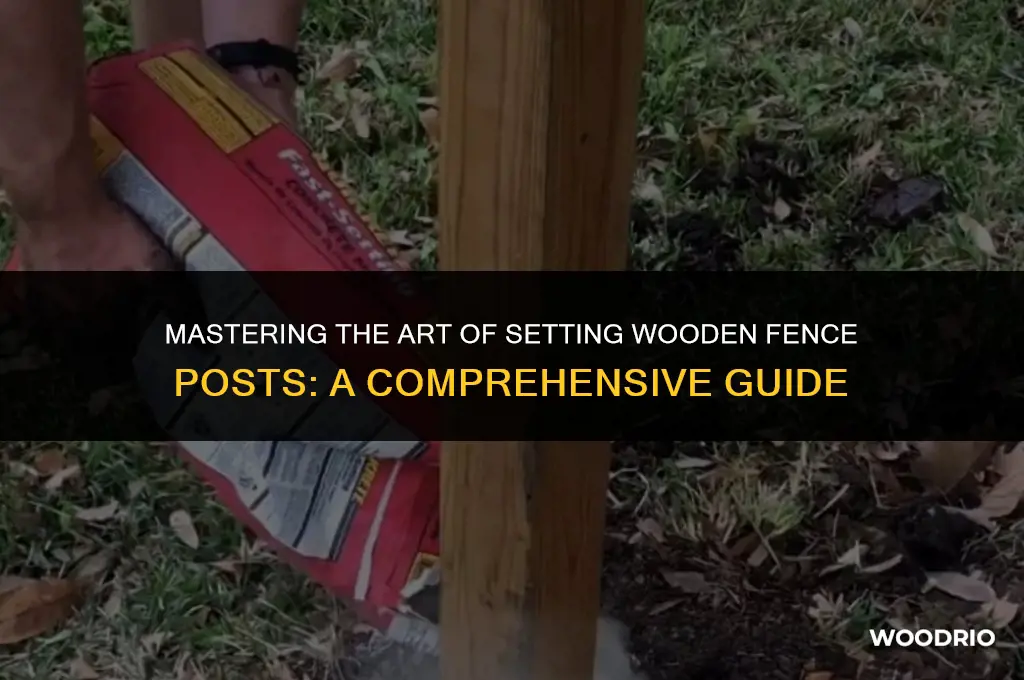 how to sink wooden fence posts