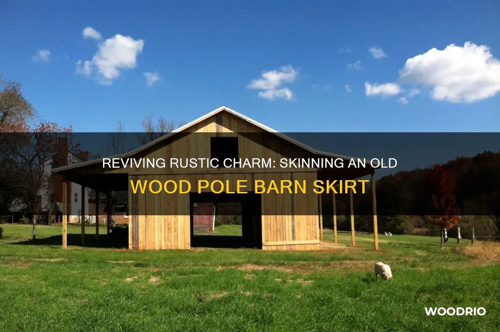 how to skin old wood pole barn skirt