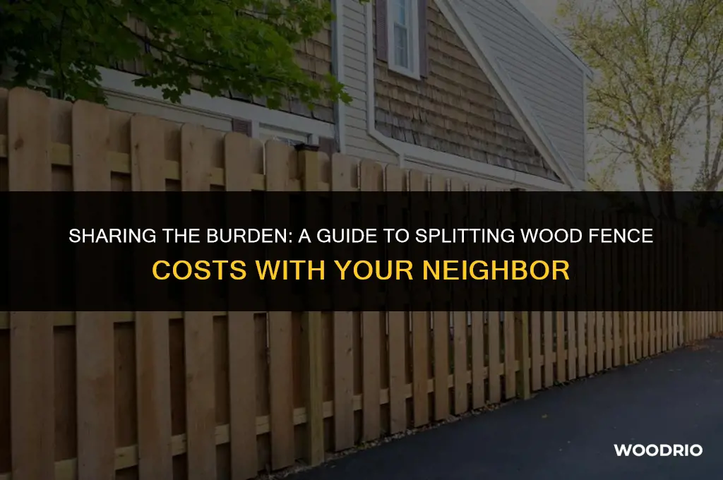 how to split cost of wood fence with neighbor