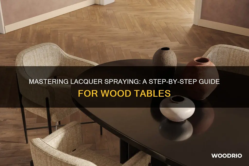 how to spray lacquer on wood table
