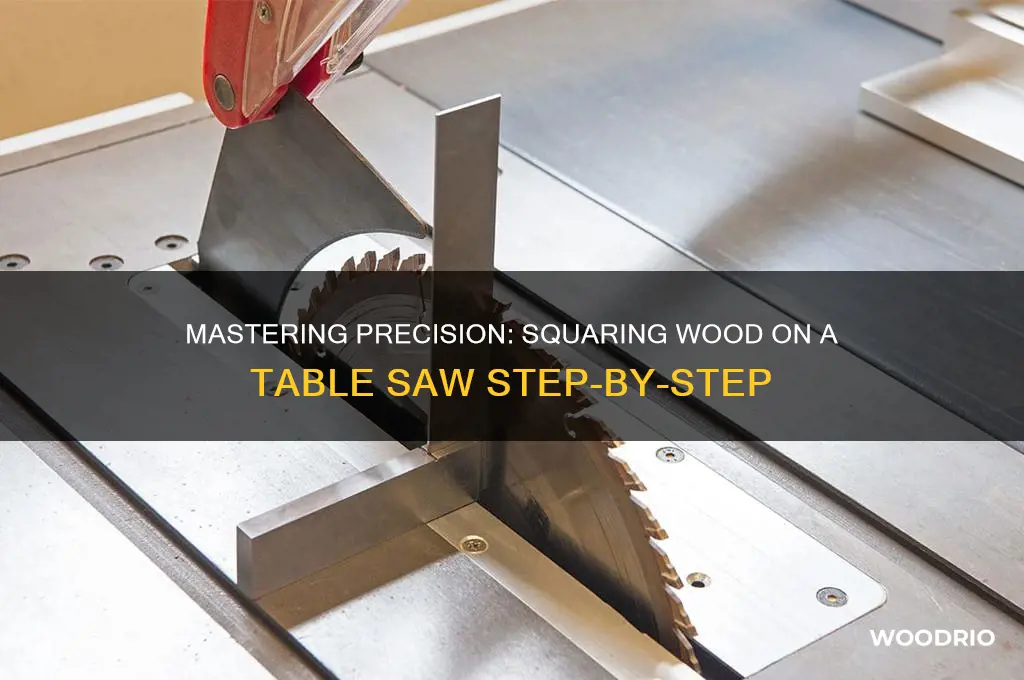 how to square up wood on a table saw