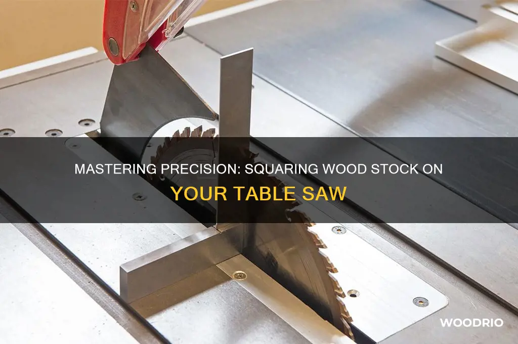 how to square up wood stock on table saw